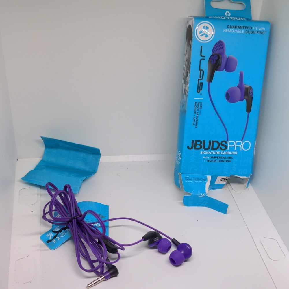 JBuds Pro JLab Black/Purple - Open Box - Tested